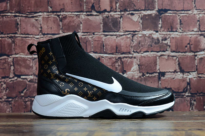 NIKE x SUPREME Black White Yellow Shoes